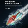 thumbnail image 2 of TFixol 2.4G Remote Control Stunt Boat with LED Lights, High-Speed Green RC Boat (Forward/Backward/Left/Right) - Single Battery Version, Compact Design, 2 of 6
