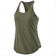 thumbnail image 2 of Green Womens Shirts Women Casaul Sport Solid Yoga Shirts Tie Workout Racerback Tank Tops Going Out Tops for Women, 2 of 3