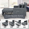 thumbnail image 6 of AECOJOY 3-in-1 Convertible Chair Bed Sleeper & Futon Sofa Bed Chair with Adjustable Backrest and 2 Pillows-Bronze Dark Grey, 6 of 6