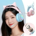 thumbnail image 2 of FEISHENTTGaming Headset with Microphone, Deer Ears Headphones for PC Laptop PS4 PS5 Xbox Switch, Rainbow RGB Lighting & Virtual Surround Sound, 3.5mm Over Ear Headphones, Ergonomic, 2 of 9