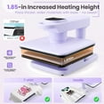 thumbnail image 4 of Adnoom Auto Heat Press Machine with Swivel Design,Auto Release & off,15x15 Sublimation Shirt Press with Higher Heating Height for T-Shirt,Heat Transfer Projects,Purple, 4 of 9