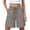 Gray, variant on Shorts for Women Cotton Linen Bermuda Shorts with Pockets Elastic Waist Knee Length Casual Athletic Walking Shorts White XL(XL)