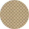 thumbnail image 1 of Ahgly Company Machine Washable Indoor Round Transitional Copper Brown Area Rugs, 3' Round, 1 of 7