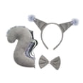 thumbnail image 3 of Kit de disfraz de cola de animal, diadema de cosplay para festival, escenario, cumpleaños gris, 3 of 8