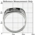 thumbnail image 2 of High polished (no plating) Stainless Steel Ring with AAA Grade CZ in Clear for Women Masonic Theme Clear Stone Color Style TK8X031 Size 10, 2 of 5