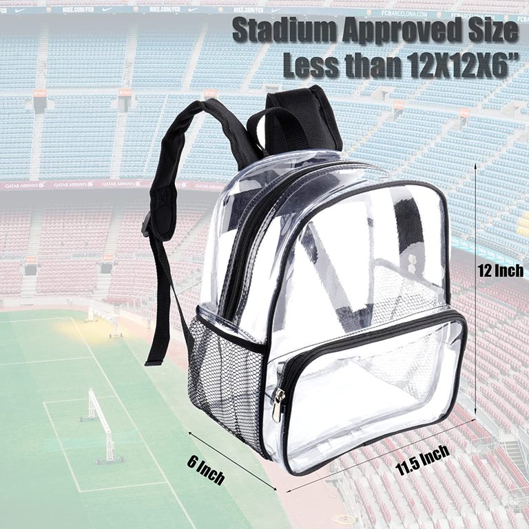 Clear Mini Backpack Stadium Approved 12x12x6 Small