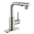 thumbnail image 1 of CREA Black Kitchen Faucet with Pull Out Sprayer, Pot Filler Faucet RV Prep Sink Outdoor Faucet Wet Bar Faucet, Single Handle Bar Sink Faucet with Deck, 1 of 8