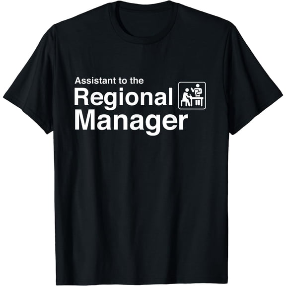 Funny Assistant to the Regional Manager Office T-Shirt Black Small