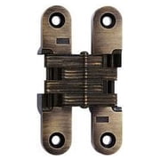SOSS 212 Stainless Steel Invisible Hinge with Holes for Wood or Metal Applications, Mortise Mounting, Satin Stainless Steel Exterior Finish