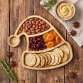 thumbnail image 5 of Santa Hat Shaped Wooden Serving Platter Board, Rustic Charcuterie Platter for Christmas Parties, Cheese Fruit Tray, Farmhouse Cutting Board for Holiday Table, 5 of 7