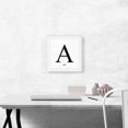 thumbnail image 2 of ARTCANVAS Modern Black and White Gray Serif Alphabet Letter A Canvas Art Print - Size: 12" x 12" (0.75" Deep), 2 of 9
