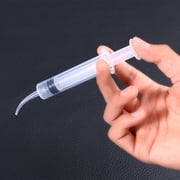 4pcs Disposable Dental Irrigation Syringe with Curved Tip for Dental Care