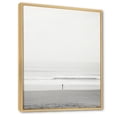 thumbnail image 2 of Designart "Black And White Simplicity Beach Photo V" Nautical & Beach Floater Framed Canvas Art Print, 2 of 7
