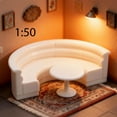 thumbnail image 4 of Bunblic 1/50 Scale Miniature Furniture Scene Accessory Creative Decoration Mini Realistic for Photo Props Layout Architecture Decor Sofa, 4 of 7
