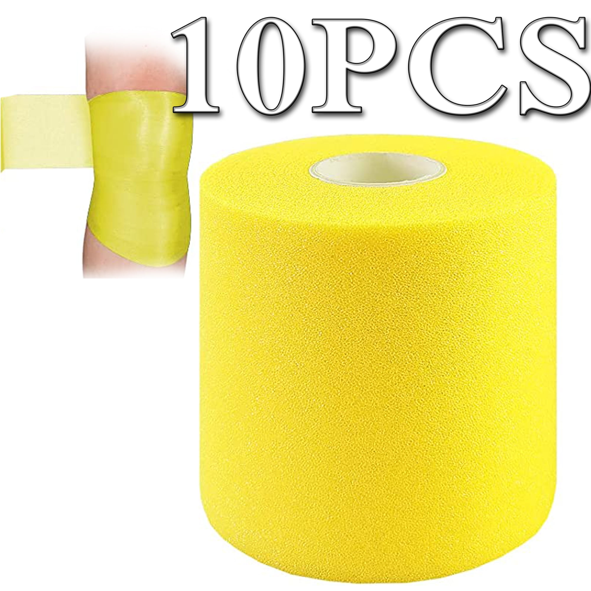 Elbourn 10 Pieces Athletic Pre Wrap Tape for Hair Foam Underwrap Tape