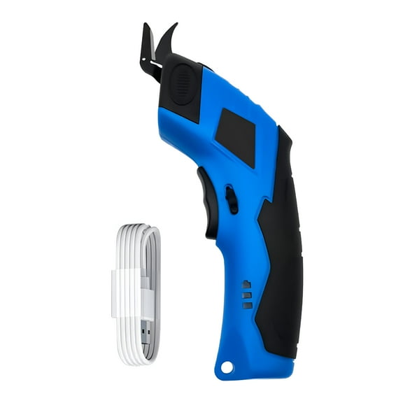 ZEPARO Electric Scissors Cordless Electric Scissor with Rotating Blade Battery Operated Rechargeable Cutting Tool Rechargeable Blade Cutter
