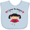 thumbnail image 3 of Inktastic I Love To Dance Ladybug Girls Baby Bib, 3 of 4