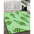 thumbnail image 2 of Ahgly Company Indoor Square Patterned Pastel Green Area Rugs, 5' Square, 2 of 6