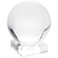 thumbnail image 2 of Plymor Clear Acrylic Square Display Base with Indented Circle to Hold Egg, Marble, Ball or Sphere, 2" W x 2" D x 0.75" H (1.5" Circle), Pack of 2, 2 of 2