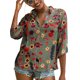 thumbnail image 5 of Sonducket Blusa informal con botones de manga larga y estampado de gasa para mujer Prendas para la parte del cuerpo Gris XXL, 5 of 6