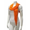 thumbnail image 2 of Orange Long Crinkled Jewelry Scarf With Bauble Tips, 2 of 3