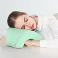 thumbnail image 1 of Best Office Nap Pillow for Desk Sleeping - High-Density Memory Foam L-Shaped Design for Side & Stomach Sleepers, Portable Travel & Student Pillow with Washable Cover, 1 of 2