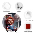 thumbnail image 5 of Lsque Chucky Pattern Ceramic Decorative Plate Decorative Plates with Display Stand Personalized Porcelain Plate Ceramic Ornaments for Wall Hanging Decoration-8in, 5 of 6