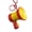 Red and yellow, variant on Plastic Keychains Bag Pendant Featuring Mini Voice Changer Speaker for Fun