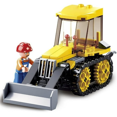 UPC: 0639939930661 | SlubanKids Tractor Bulldozer Building Blocks 132 Pcs set Building Toy