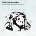 thumbnail image 3 of Fotbe Seamless Pattern Cute Panda Sombrero Tipo Pescador con Estampado – Sombrero de Sol de Algodón de Moda para Playa, Golf, Pesca, 3 of 6