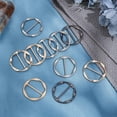 thumbnail image 3 of 10PCS Metal T-shirt Tie Clips Waist Buckle Clip Silk Scarf Buckles Ring Round Clothing Wrap Holder, 3 of 6