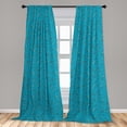 thumbnail image 5 of Ambesonne Scallop Curtains, Cool Tones Underwater Art, Pair of 28"x63", Sea Blue Dark Seafoam, 5 of 5