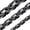 18 Inches A: Black-6mm, variant on Men's Flat Byzantine Chain Necklace, 6mm wide, 18K gold-plated/stainless steel black Byzantine chain necklace, lengths available from 18 to 30 inches, comes with a gift box.