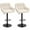 Crème Blanche, variante sur HOMCOM Tabourets de Bar Réglables, Ensemble de 2, Tabourets de Bar Pivotants Capitonnés en Tissu