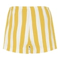thumbnail image 7 of ClodeEU Women's Striped Tie Front Low Rise Shorts ,Casual Beach Summer Bottoms Yellow,Womens Plus XL, 7 of 7