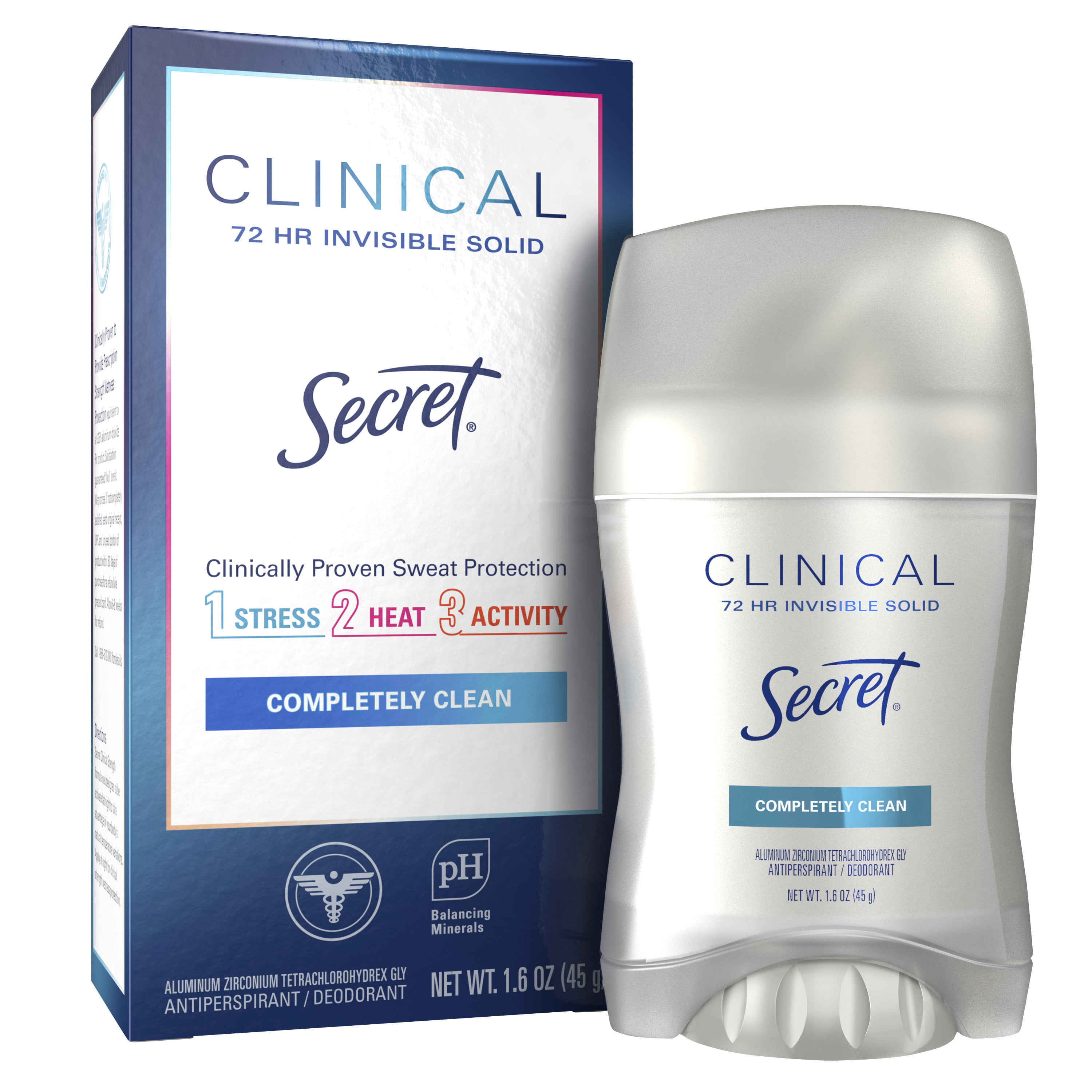 Secret Clinical Strength Invisible Solid and Deodorant, Clean, oz - Walmart.com
