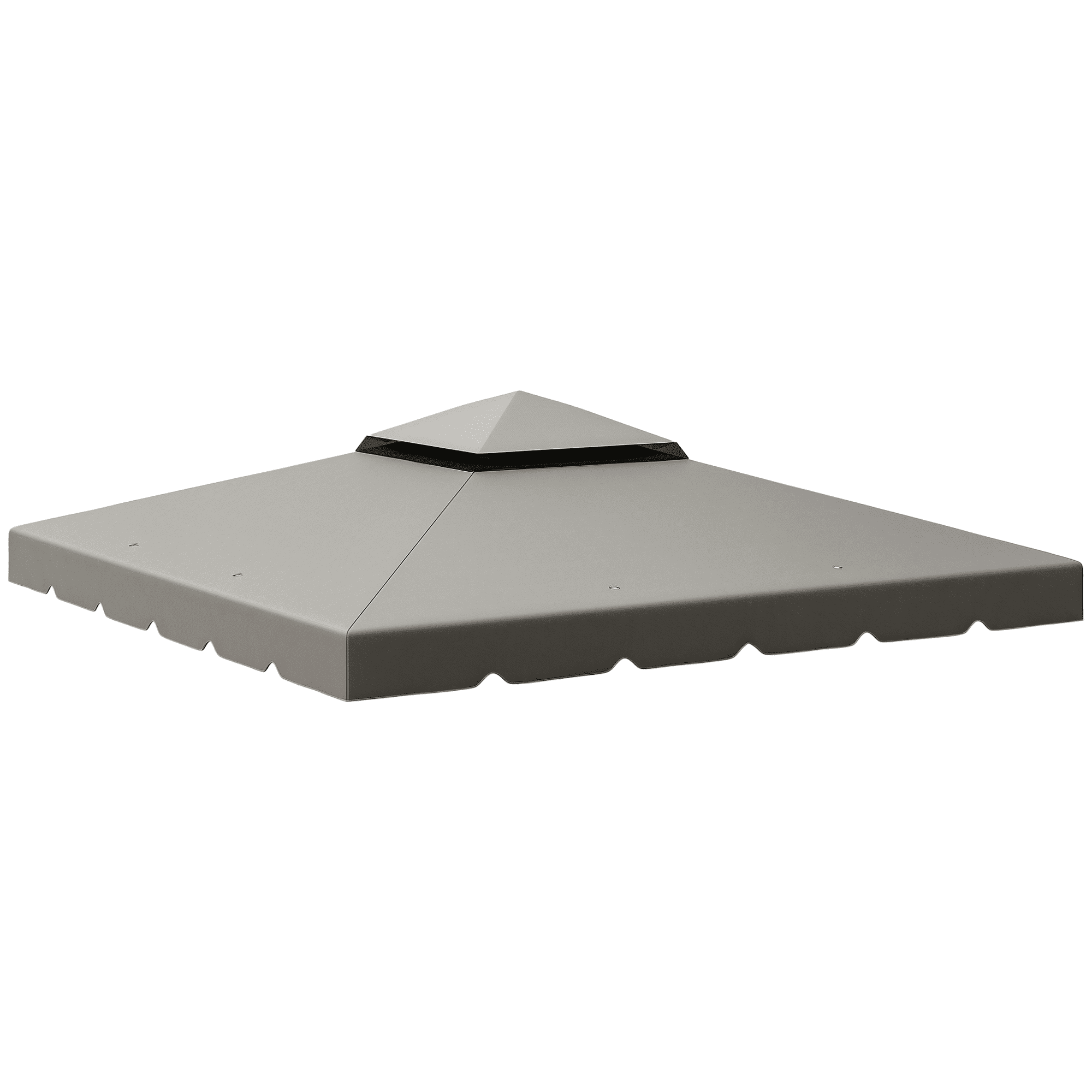 Outsunny 10' x 10' Gazebo Replacement Canopy, Double Roof Gazebo Top Cover (TOP ONLY), Light Gray