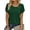 Deep Green, variant on Womens Petal Sleeve Tops Summer Trendy T Shirt Casual Loose Square Neck Button Blouse Tees