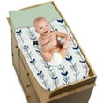 thumbnail image 3 of Mod Arrow Grey Navy Mint Changing Pad Cover by Sweet Jojo Designs, 3 of 6