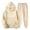 Beige womens outfit sets, variant on Usmixi Hoodies Sets for Women Womens Hooded Sweatshirt Lounge Sets Fashion ECG Print 2 Piece Outfit Sets Plus Size Drawstring Jogger Sweatpant Sweatsuits Set with Pocket Holiday Deals