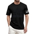 thumbnail image 2 of 250 Anniversary Usa Shirt Men Patriotic Star American Flag Print Short Sleeve Crew Neck Tops Big and Tall Relaxed Fit Soft Summer Shirts, Black, #01 Black, 2 of 6