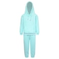 thumbnail image 3 of iiniim Kids Boys Girls Long Sleeve Hoodie Sweatshirt and Jogging Pants Set Athletic 2 Piece Tracksuit Sweatsuit Set Light Blue 10-11, 3 of 7