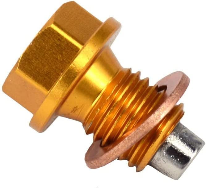 Aluminum frame drain plug bolt washer (gold) (1pcs)