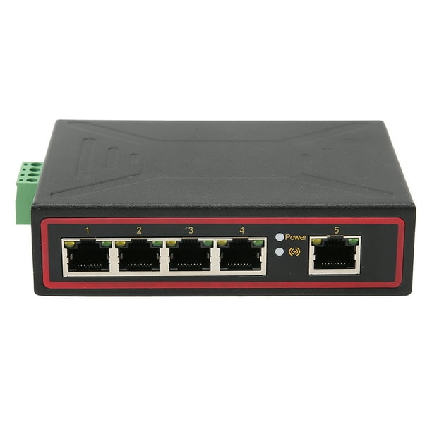 Ethernet Interruptor De Carril DIN Ethernet De 5 Puertos Montaje En Carril DIN Diseño De Grado Industrial Alimentación Redundante Interruptor De Carril DIN Fast Ethernet