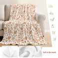 thumbnail image 5 of Orange Flowers Blanket Soft Cozy Warm Throw Blanket for Couch, Plush Fuzzy Flannel Fleece Blankets for Sofa, Vintage Chic Farmhouse Plants Floral Bed Blankets Lightweight Gifts for Women, 40"x50", 5 of 9