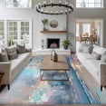 thumbnail image 3 of Summer Abstract Large Area Rugs 5x8 ft Ocean Landscape Oil Painting Washable Rug Non Slip Indoor Carpet Absorbent Floor Mat for Living Room Bedroom Dining Room, 3 of 9