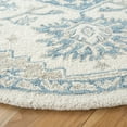 thumbnail image 3 of SAFAVIEH Micro-Loop William Medallion Area Rug, Ivory/Blue, 5' x 5' Round, 3 of 8