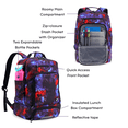 thumbnail image 3 of J World Unisex Packmate 2 in 1 Backpack With Built-in Lunch Bag, Galaxy, 3 of 8