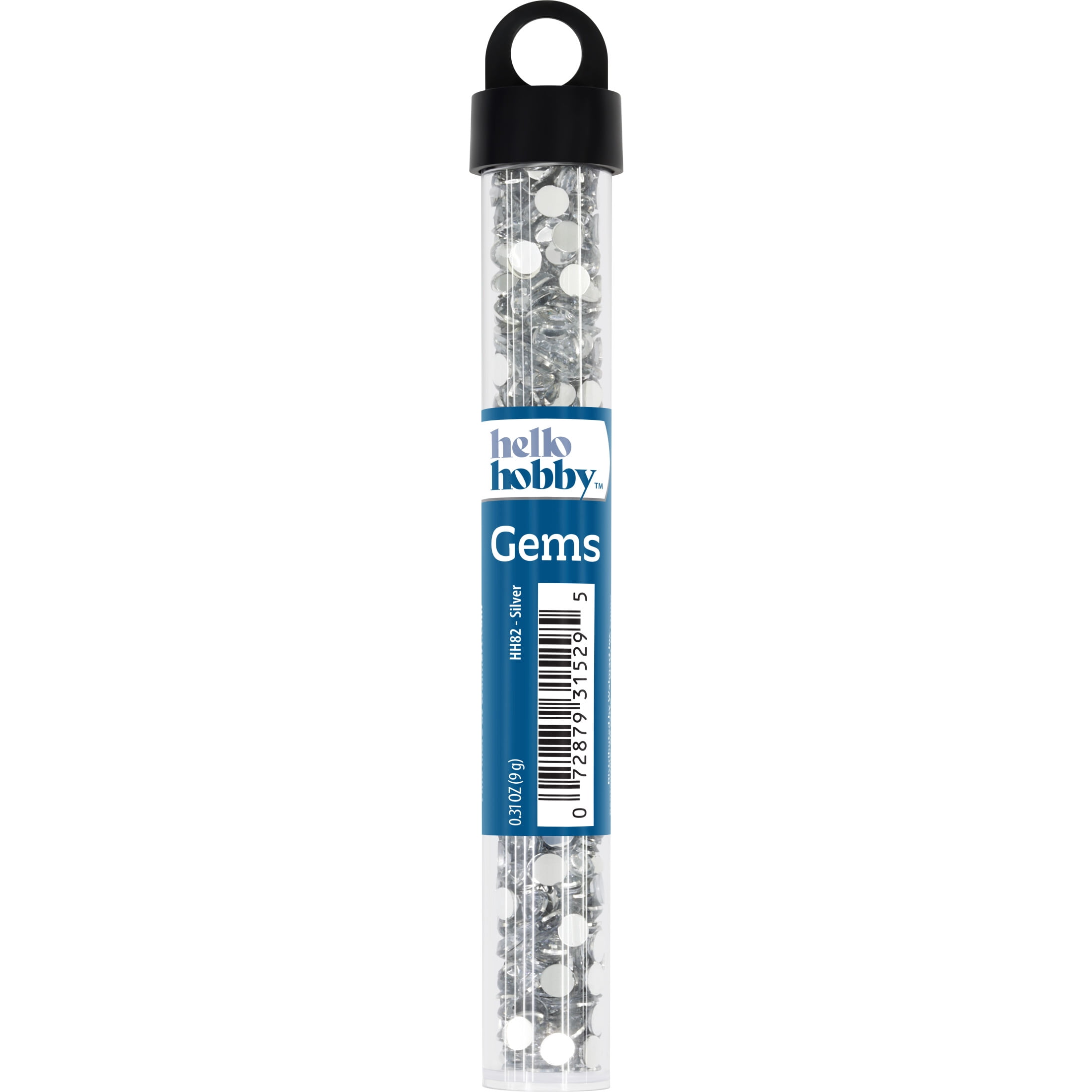 Hello Hobby Accessory Gems in Storage Tube, Silver