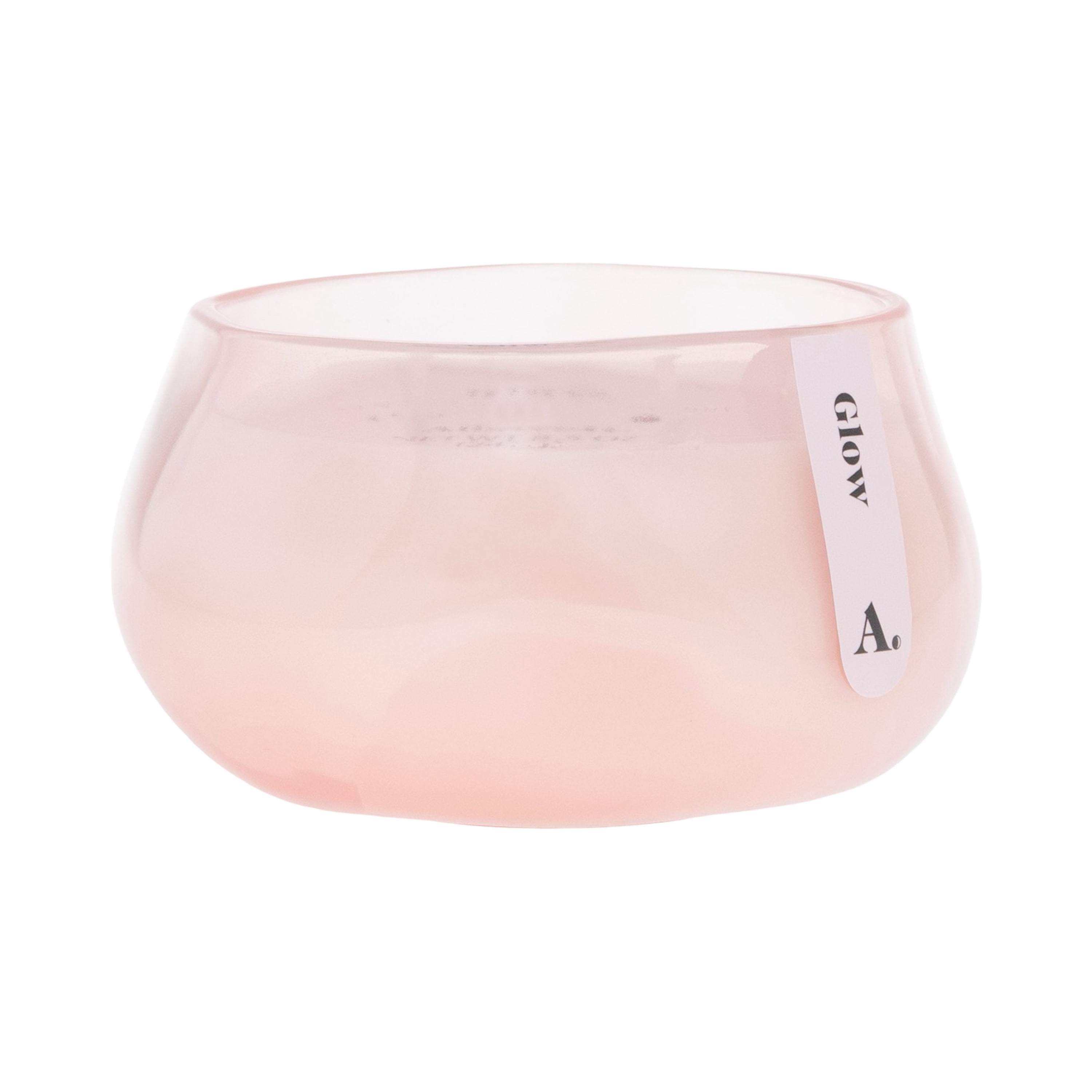 Allswell Glow (Vanilla + Pear + Coconut) Scented 1-Wick Organic Blown Jar Spa Candle 8oz.